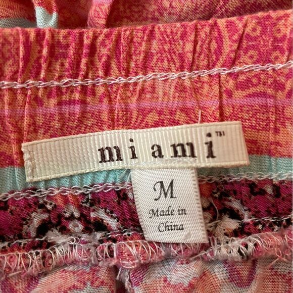 Francesca’s Miami Pink Shorts Multi Color Elastic Waistband SZ M - Picture 5 of 13